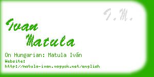 ivan matula business card